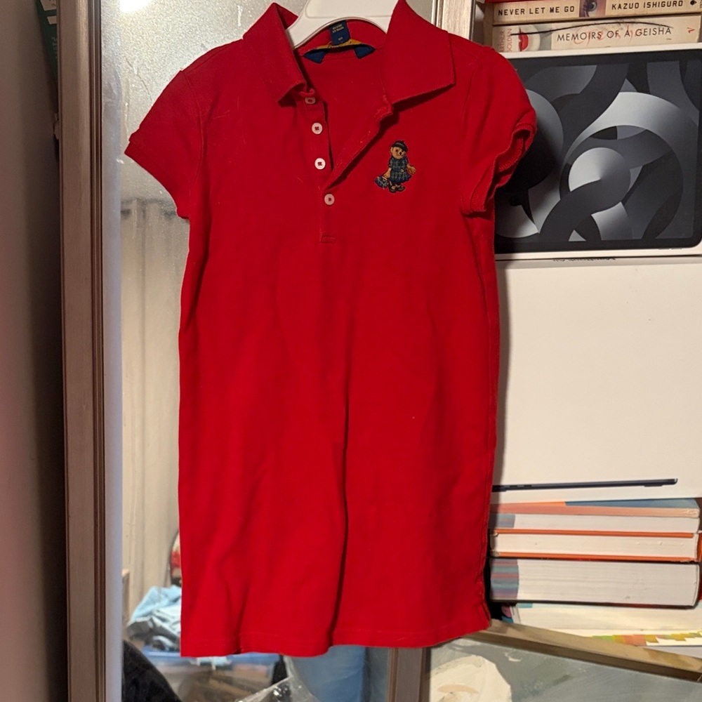 Red Polo Dress for Kids size 6 girls